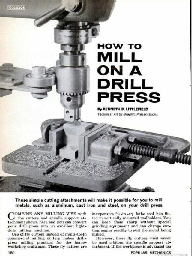 Drill Press vs Mill.